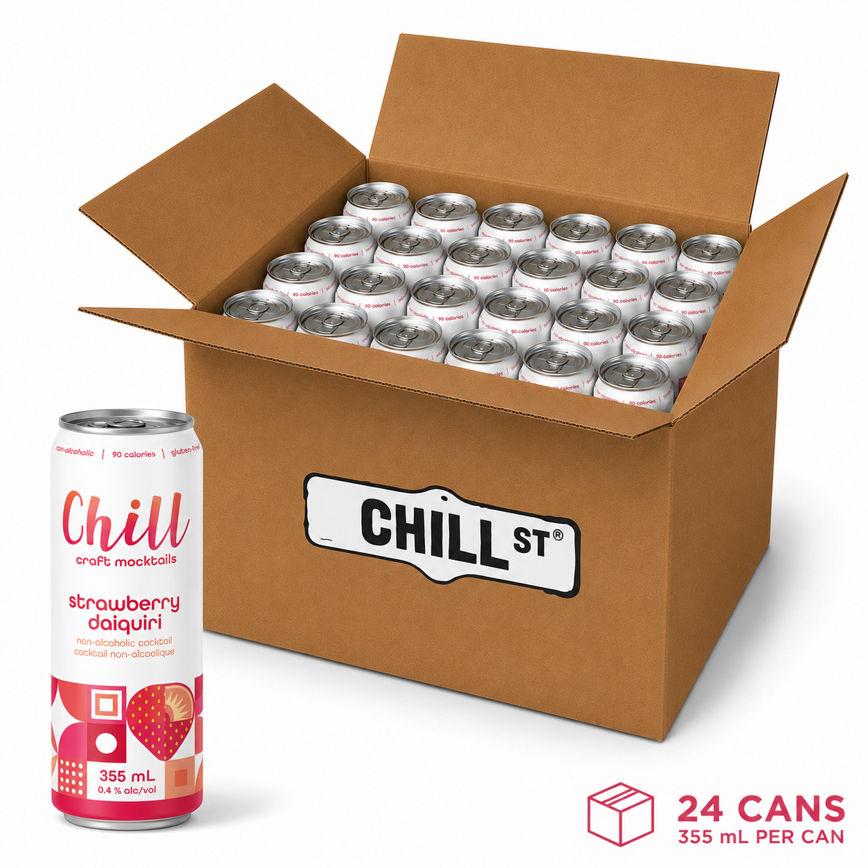 Strawberry Daiquiri Mocktail 24-pack