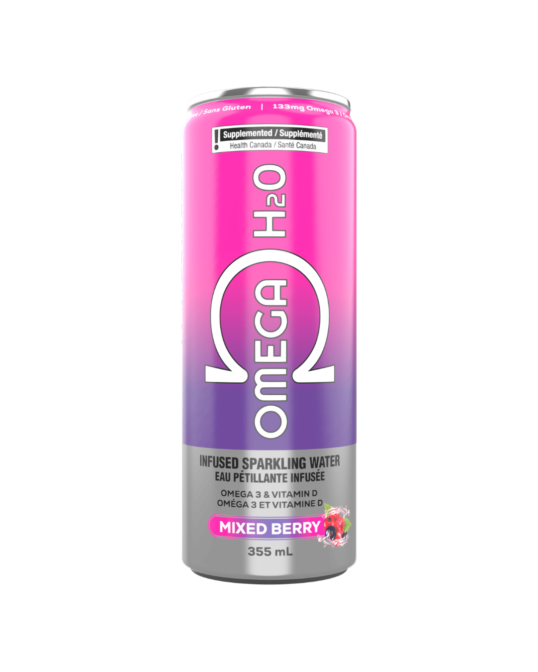 Omega H2O Mixed Berry Sparkling Water